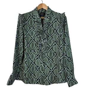 Scotch And Soda atelier no.4 Snake Print Button Down Long Sleeve Shirt